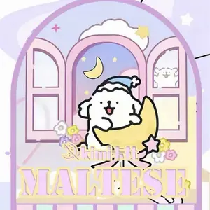 Maltese Puppy Artistic Magnet