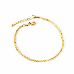Elegant Gold Color Chain Bracelet with Secure Clasp and Adjustable Length for Everyday Wear
