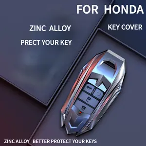 Honda Crv Car Key Cover, Car Key Protector, Car Key Accessory, Zinc Alloy Full Protection, Fits Civic Xrv Accord, High-End Design, 2020-2026 Models
