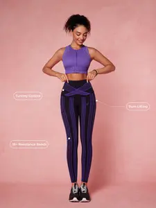 Fanka PowerBand Resistance High Intensity Leggings - Reversible Wear, Activewear Bottoms, All Seasons Gym Workout Leggings for Fitness,summerwins