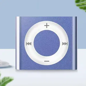 Mini MP3 Music Players Metal Clip-on Audio Player 64G Expansion 180mAh Build in Speaker Rechargeable with Headphone for Students