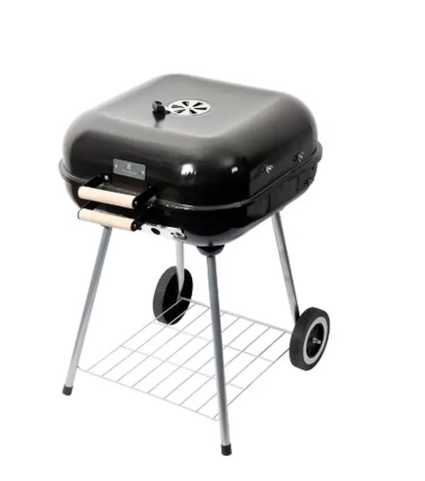 Gibson Home Catari 18-in Portable Outdoor Barbeque Grill, Black Stainless Steel with Handles, Grills