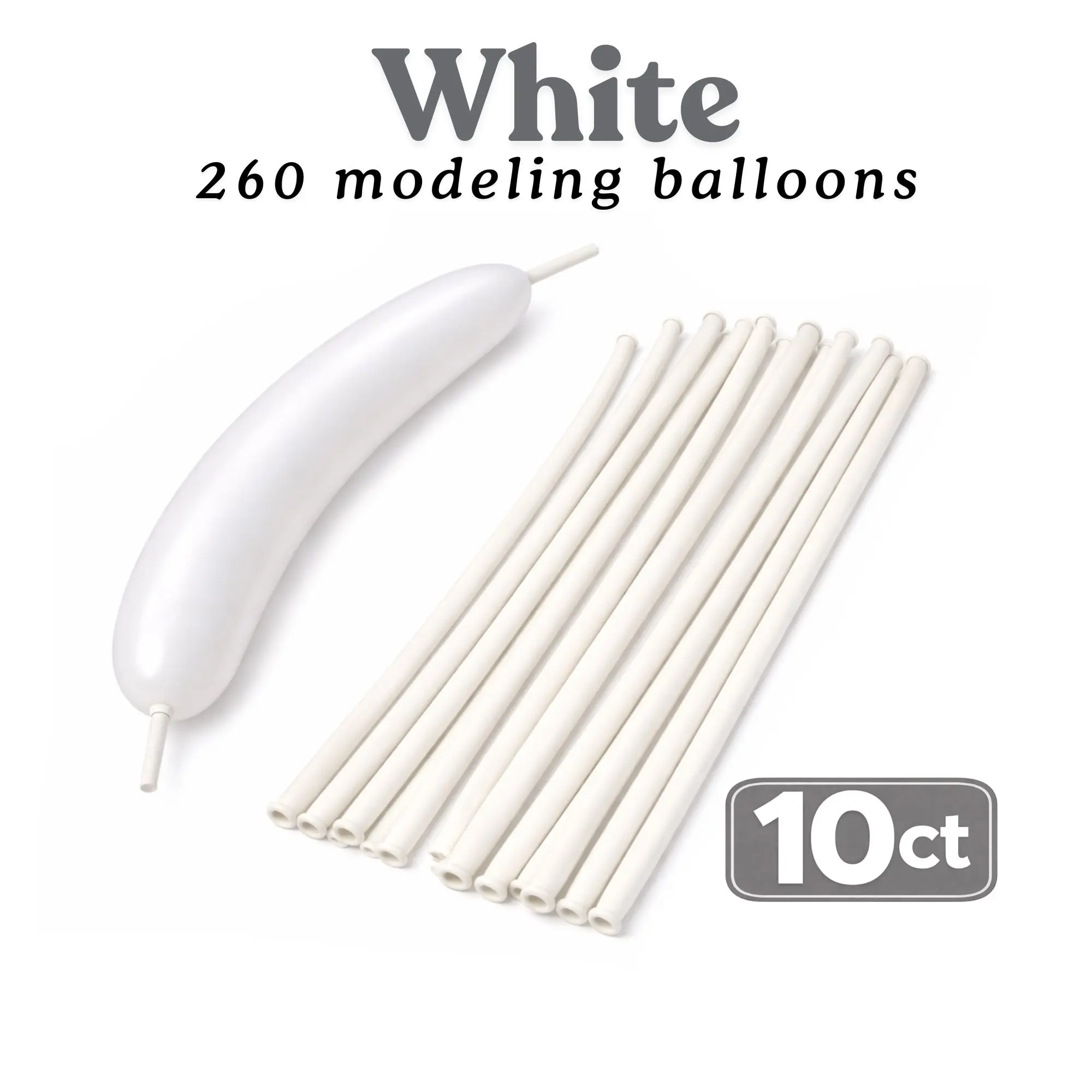 White 260 Modeling Balloons