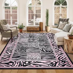 Animal Print Non-slip Floor Mat, Leopard Print Rug, Rectangle Home Decorative Carpet, Soft Comfortable Rug for Living Room Bedroom, Decorative Area Rug, Living Room Rugs, Home Decor