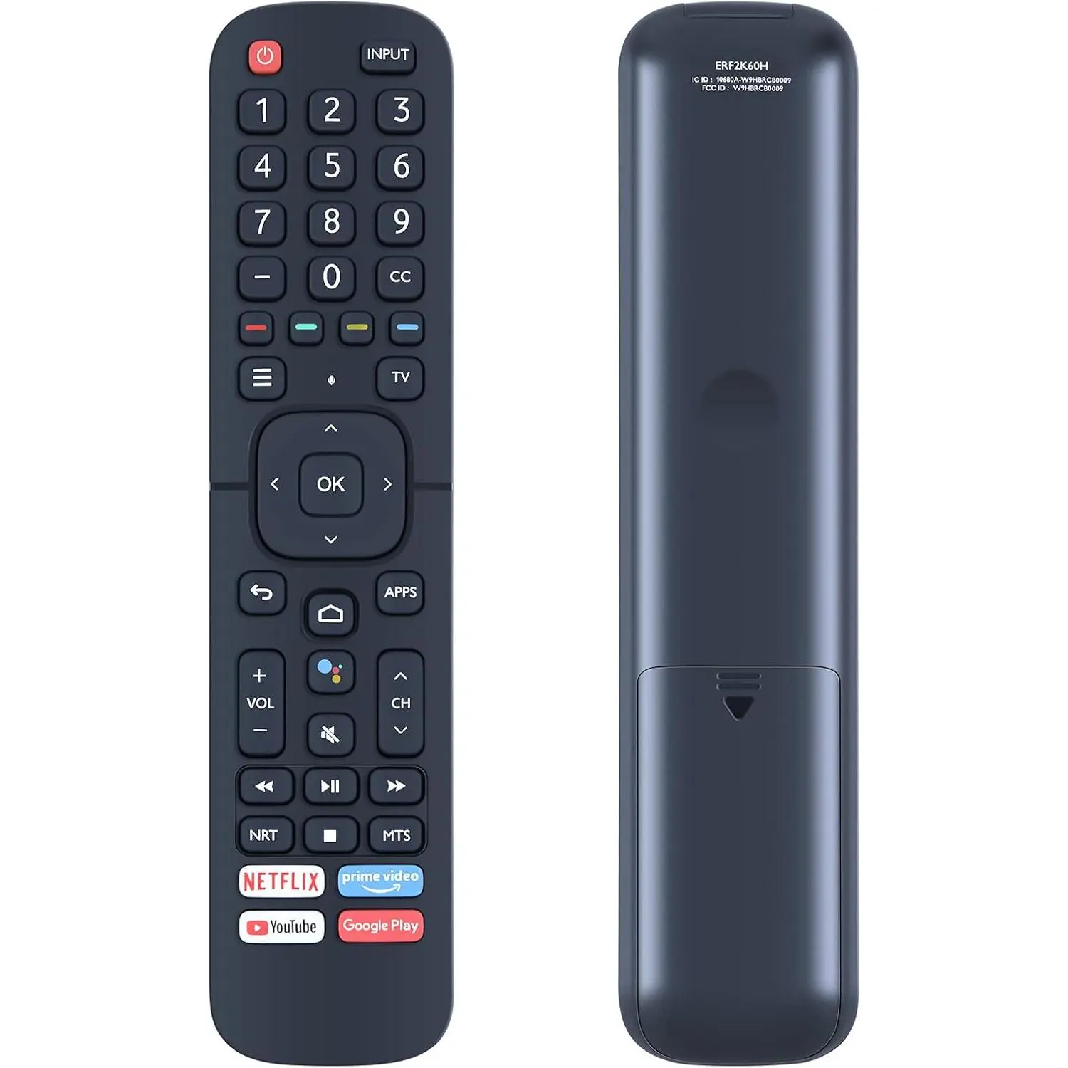 ERF2K60H Replacement IR Remote Control Compatible for Hisense 4K ULED UHD LED Android  TV 43H6570G8G 50H6570G 50H8G 55H8G 55H6570G 65H 65H6570G 70H6570G 75H8G 75H6570G 85H6570G