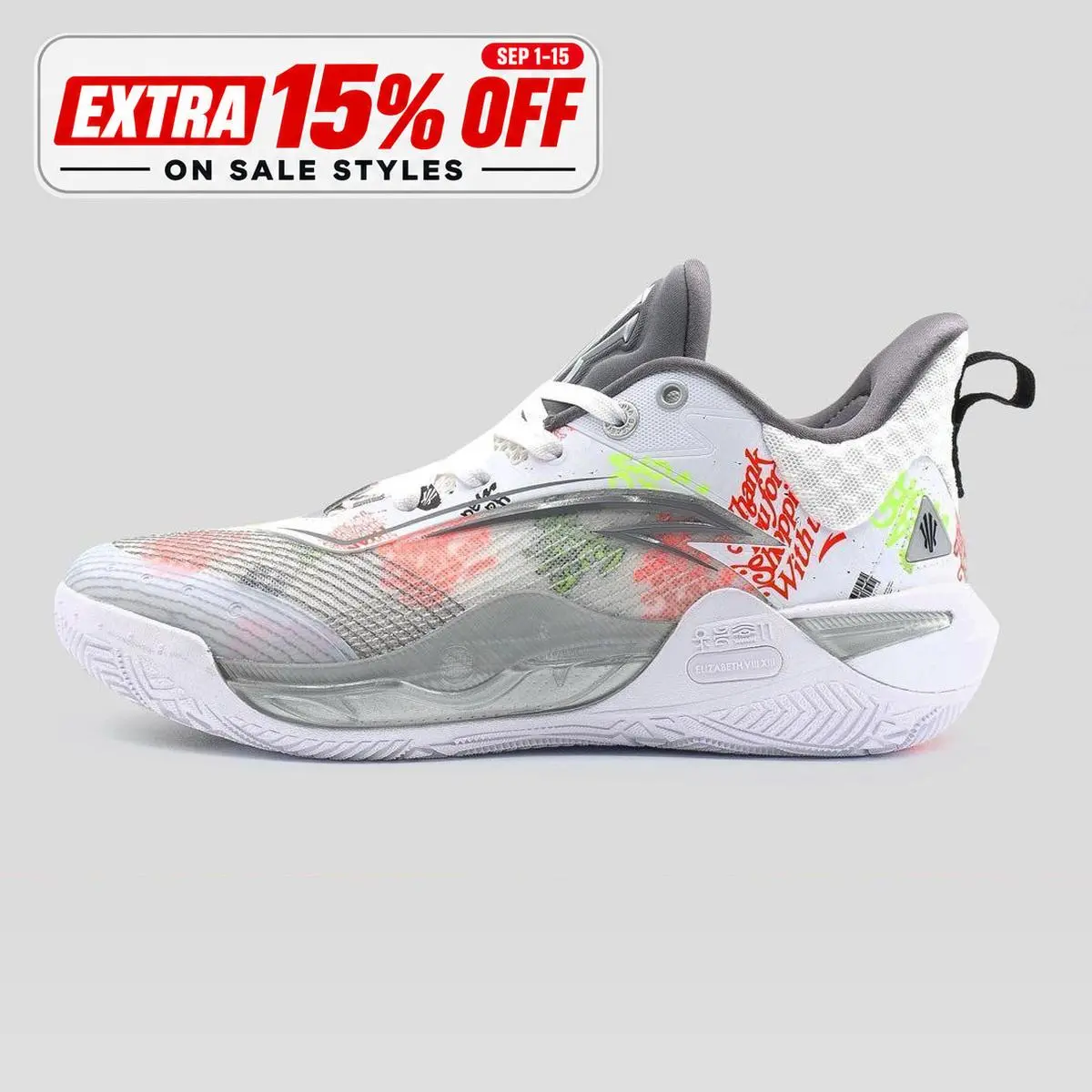 ANTA UNISEX KAI 1 Speed Basketball Shoes Responsive Resistant Sports Shoes Indoor Court Outdoor Court Team Practice Game Day Hoop Shoes Fall Training Kyrie Irving