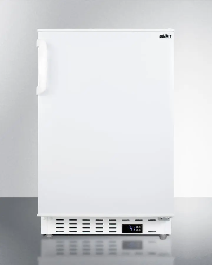 Summit ALR46W 20" Wide Built-In All-Refrigerator, White, 115 V AC, 3.53 Cu.Ft. Interior, 32" High, 32" H x 19.75" W x 22.5" D