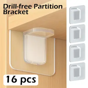 16 Counts Shelf Support Pegs,Transparent Hue Self-Adhesive Smooth Pins, Thickened Design for Durable Cabinet Clapboards