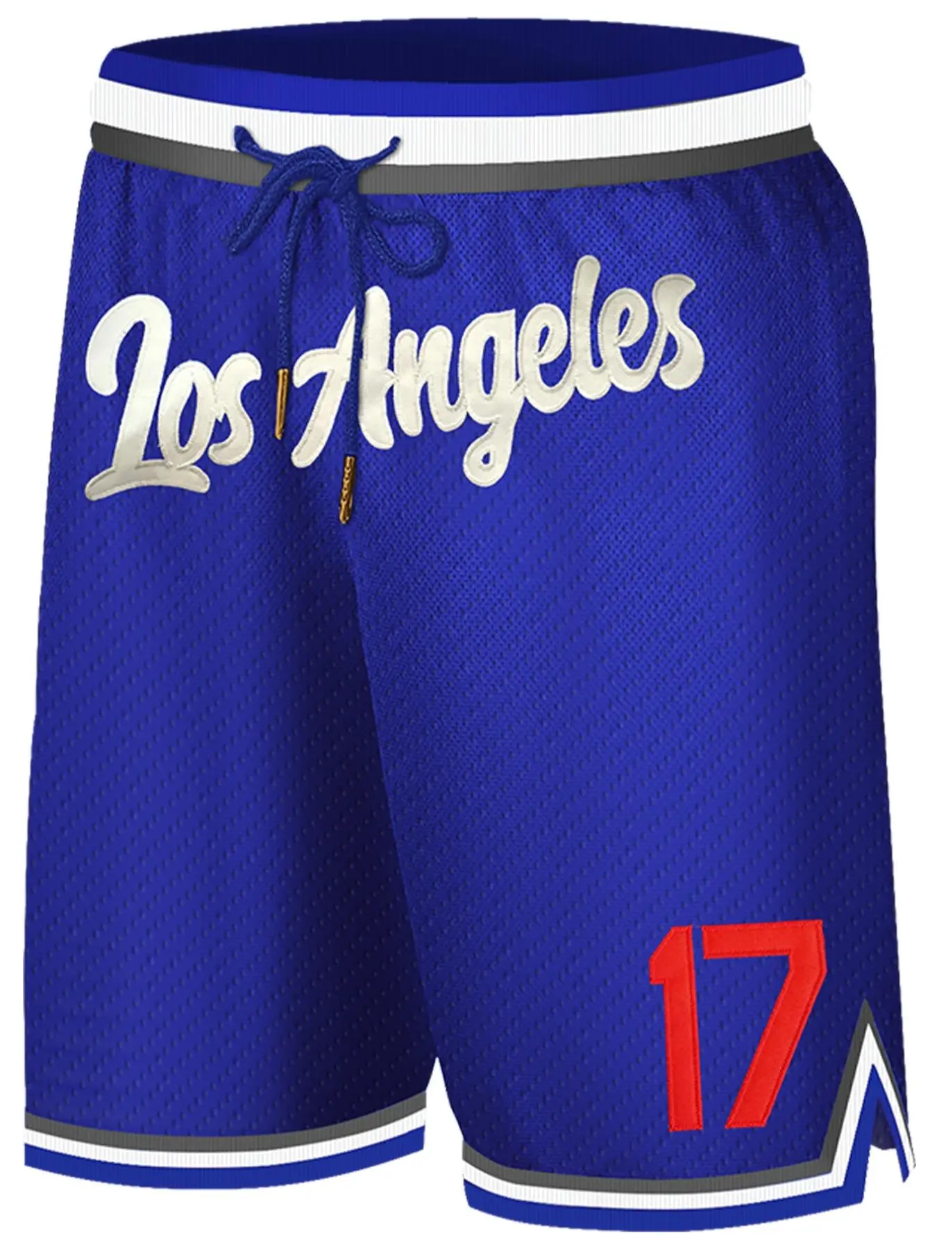 Men's Letter & Number Embroidery Zipper Straight Leg Basketball Shorts, Casual Breathable Quick Drying Drawstring Waist Shorts, Men's Bottoms for All Seasons, Jersey Shorts, Athletic Shorts, Active Shorts