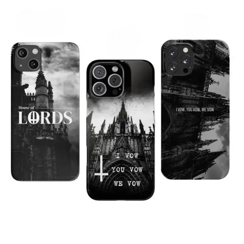 LORDS Series Dark Romance Gothic Cathedral Aesthetic Phone Case, Rubber Durable Tough MagSafe Protective Shell, Electronic Casing Accessory for iPhone 11-17 Pro Max/Plus & Samsung Galaxy S23-25 (Art Gift Option)