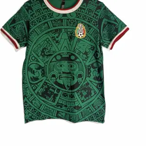 Mexican Tri T-Shirt with Aztec Design and Team Logo Green