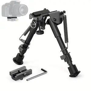Adjustable Height Outdoor Tripod Stand, Foldable Two-Legged Frame with Adapter, Telescopic Camping Accessory for Cameras and Toys