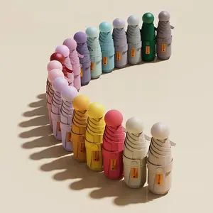 Capsule Sun Umbrella Female Sunscreen UV Protection Sun And Rain Umbrella Two-in-one Mini Five-fold Ultra-light And Compact Portable Lightweight Waterproof Umbrella