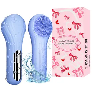 5 Modes Silicone Facial Scrubber, 1 Count Waterproof Electric Facial Cleansing Brush, Gentle Massage Face Washing Brush, Holiday Skincare Gift, Facial Cleansing Instrument, Skin Facial Cleaning
