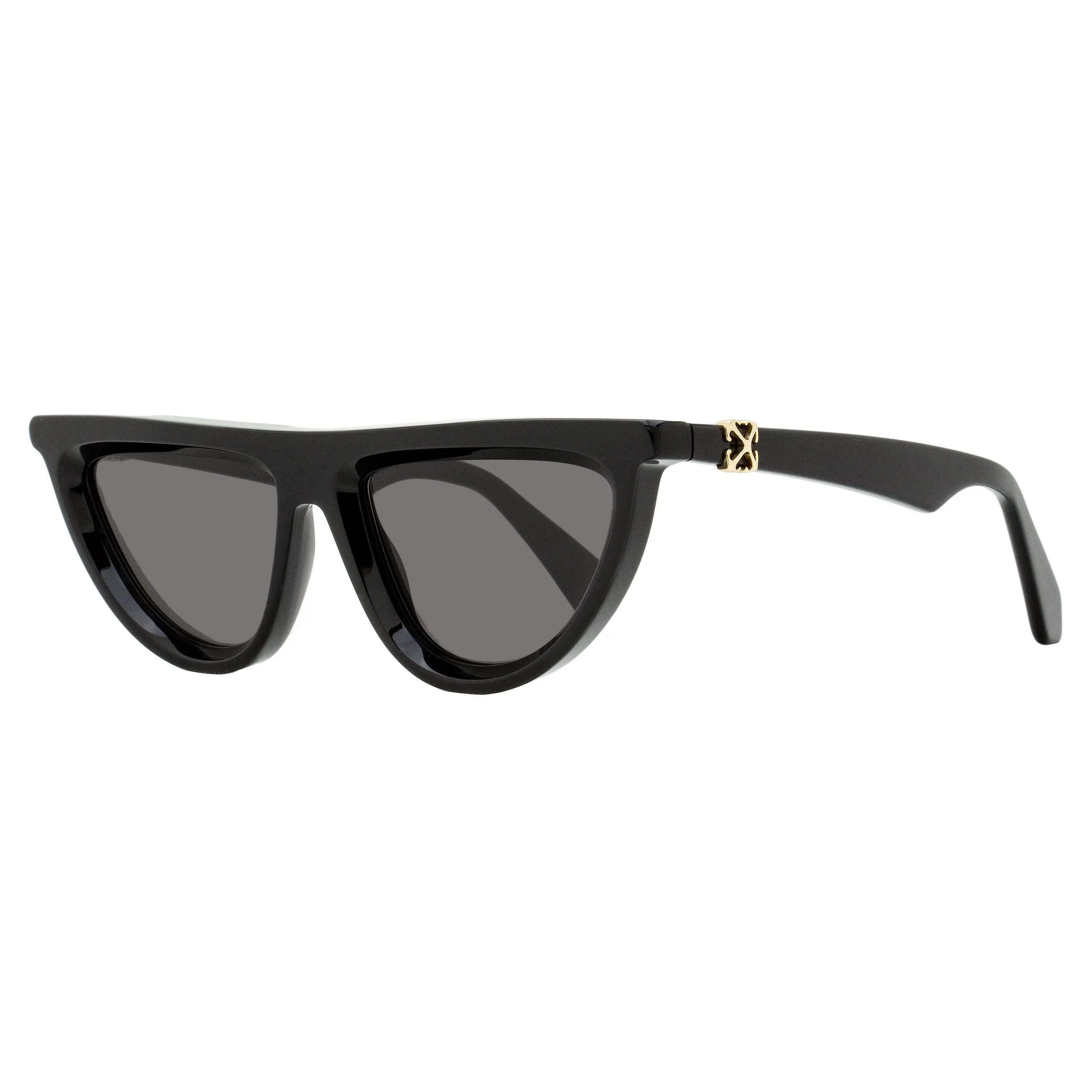 Off-White Unisex Cat Eye Jasper Sunglasses - OERI13V 1007, Black, 53mm, Architectural Design, Chamfered Interior Lens Edges, Alternative Style Black Men's Sunglasses, Alternative Style Men's Sunglasses