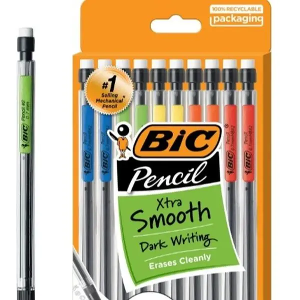 BIC Xtra-Smooth 0.7mm Point Mechanical Pencils, 10-Count Pack, Stationery Writing Tools for School, Dark Writing with Clean Erasing, School Supplies