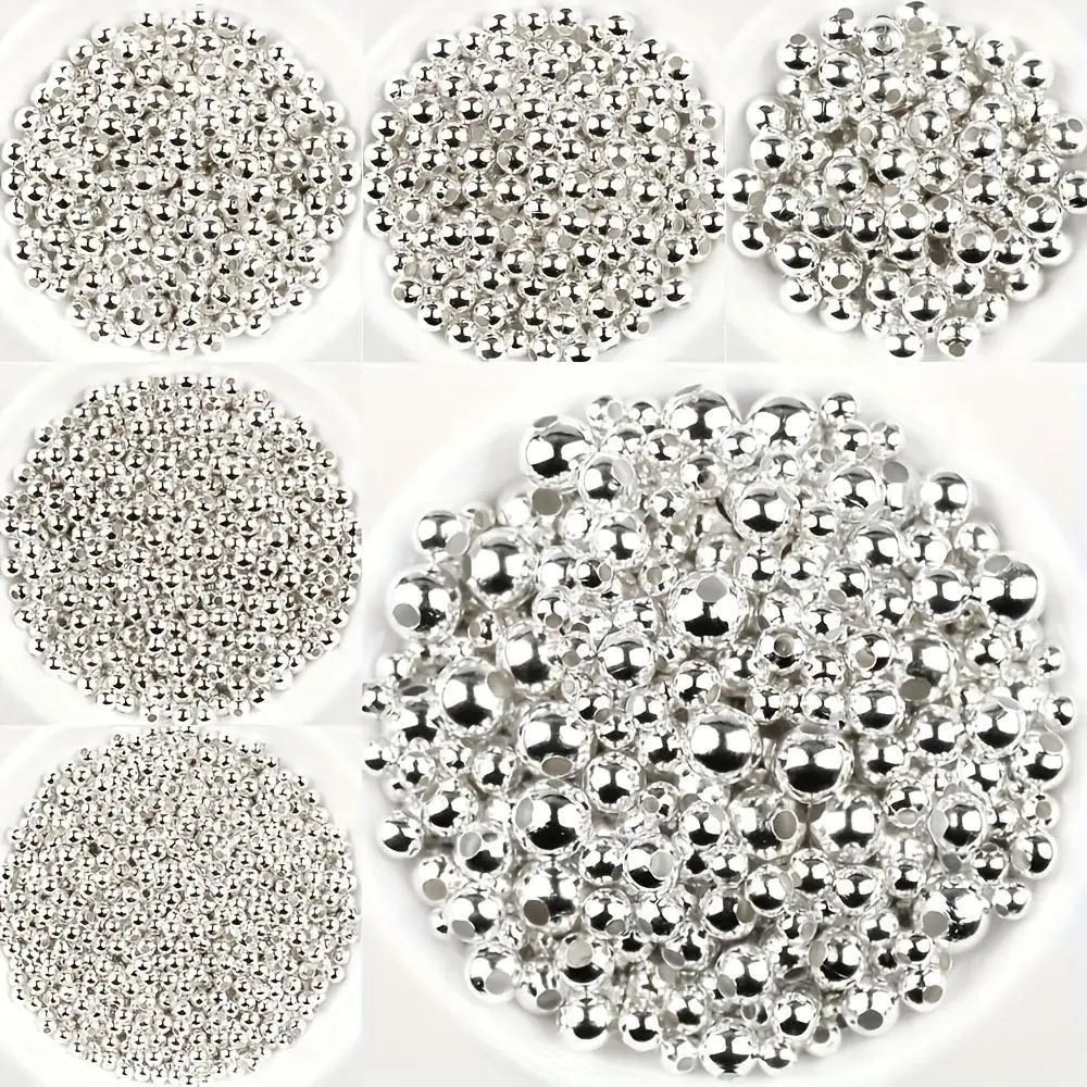 Beads for jewelry making - Interchangeable Beads, round beads with and without holes, DIY art tools for clothing sewing, Diy Beading Accessories, Jewelry Making Supplies