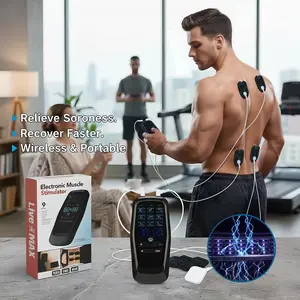 Dual-channel Device 9 Modes 30 Levels Upgraded LargeLCD Screen Muscle Relaxer for Back Neck Shoulder Pain Relief Rechargeable Massager Lightweight Portable Design for Office Car Use