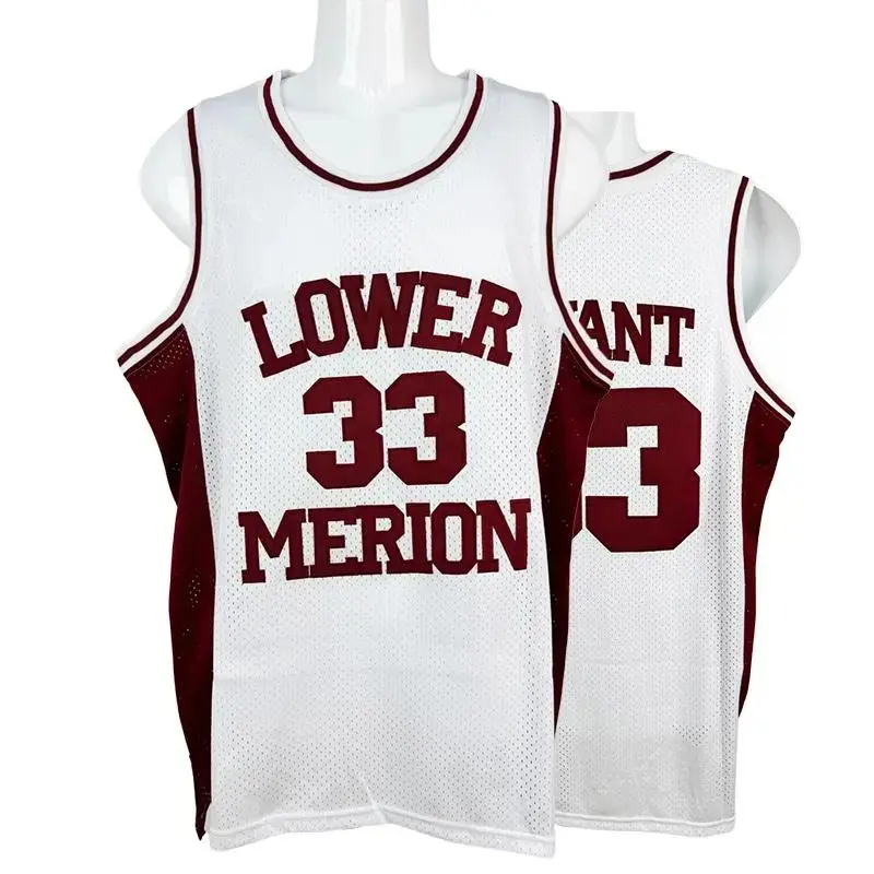 Men's High School Style Basketball Jersey with Sewn #33, Sleeveless Breathable Cotton Mesh Gymwear for Summer Sports, Pure Cotton, Multi-Size