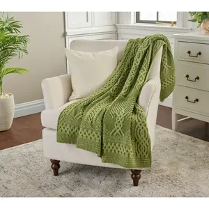 Aran Craft Merino Wool Tree of Life 40"x60" Throw Blanket