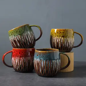 20oz Coffee Cup Microwave & Dishwasher Safe, Glazed Ceramic Mug for Home Office Use, Durable and Stylish Drinkware Coffee Lovers, Reusable Ceramic Cup