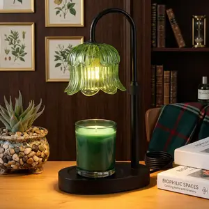 Candle Warmer Lamp with Timer & Dimmer - Adjustable Height, Flame-Free Safety for Scented Jar Candles, Modern Home Decor Night Light