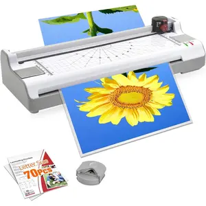 Laminator Machine 11X17 with 70Letter Size Laminating Sheets for A3/A4,13Inch Wide Thermal Hot&Cold 2Roller Lamination Laminated 3-5mil for Office  School Teacher,with Paper ,Corner Rounder