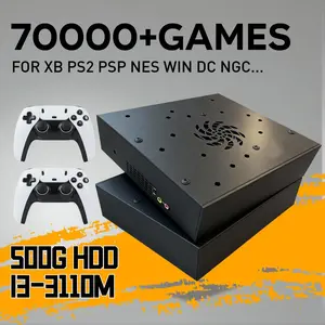 4K Built-in 70000+ Games 500G HDD Wireless Controller X8 Game Box 60+Emulators Dual System Plug and Play Game Player I3-3110M