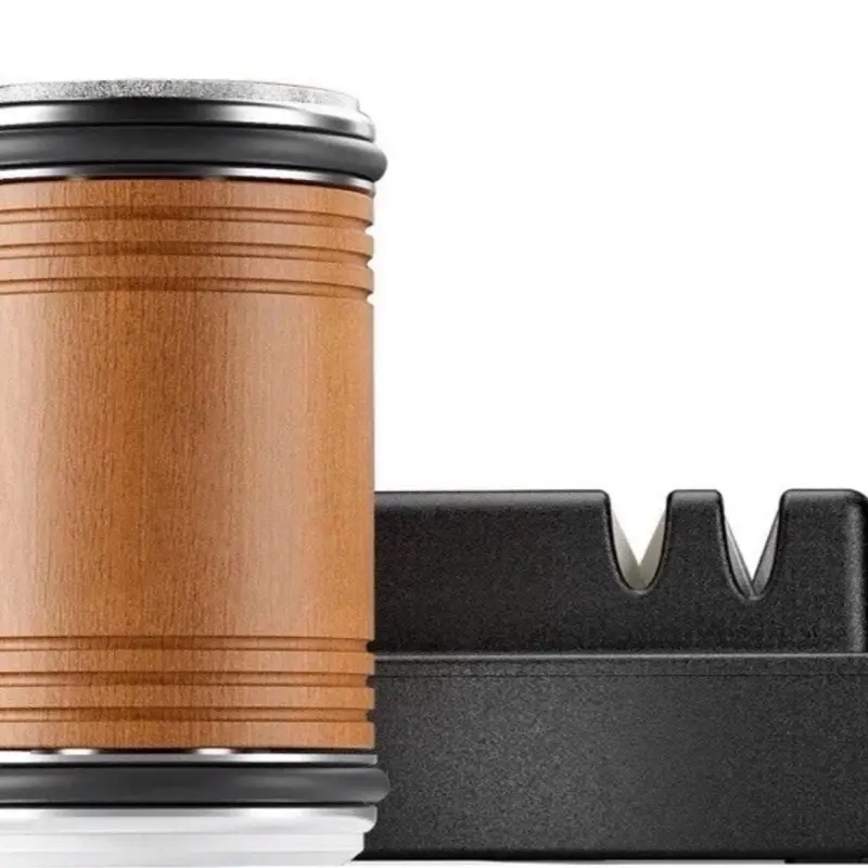 Knife Sharpener Tumbler Rolling System with Honing Disc 5-in-1