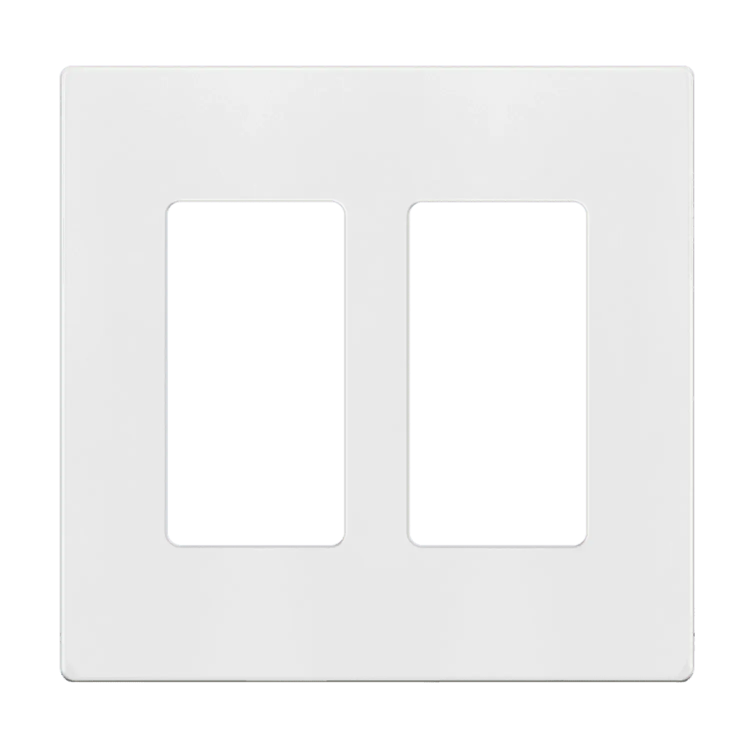 Enerlites Screwless Mount 2-Gang Wall Plate - GFCI Compatible, Mid-Size, Indoor Use Decorator Electrical Wall Plate, Two-Gang Plate