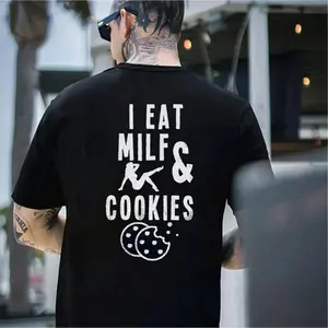 ToolHeaven I Eat Milf & Cookies T-shirt, Basic Cotton Crewneck.