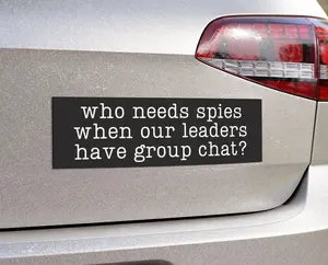 Hegseth Group Chat Security Breach Car Magnet, Anti Oligarchy Lock them up, Democrat Liberal Political DEI Protest