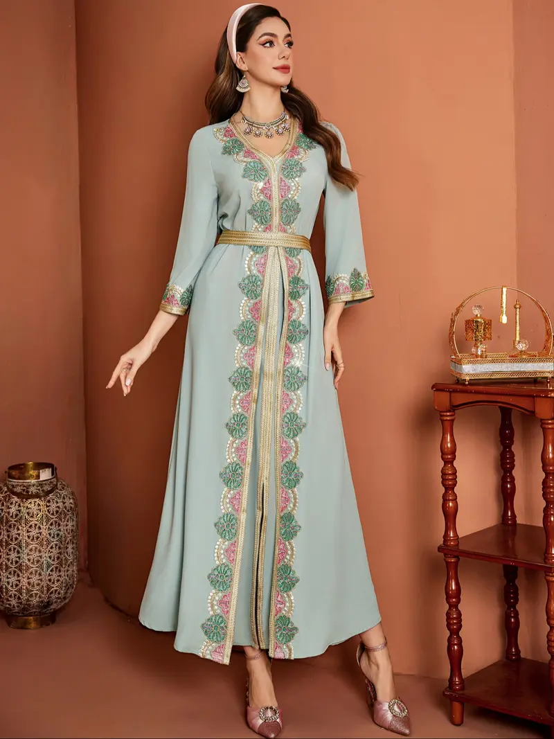 formal abaya dress Abaya Inner Dress - FARES - Navy Blue - Twisted Design