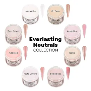 Tones Coverland Acrylic Powder Collection (8x3.5oz) – "Everlasting Neutrals", Perfect for Sculpting & Nail Art