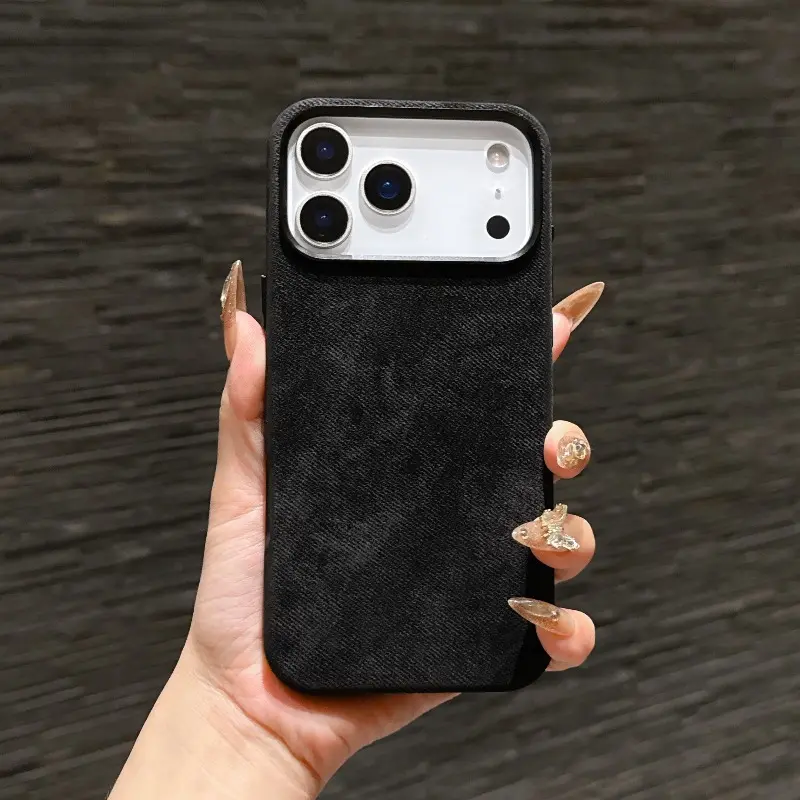 Luxury For MagSafe Fiber Leather Protective Case For iPhone 16 15 14 13 12 17 Pro Max 17 Plus Smartphone Magnetic Wireless Charge Shockproof Cover, Casing, Accessories
