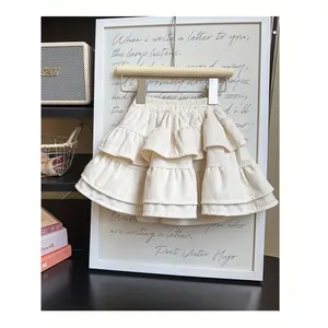 Girls' Half-Skirt, New Autumn/Winter Fashion, Stylish and Chic Solid Color Tutu Skirt
