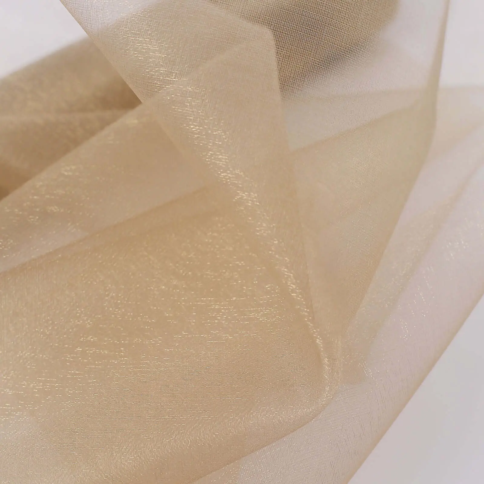 Natural Sheer Chiffon Fabric Bolt - 12"x10yd, DIY Voile Drapery Roll for Crafts, Sewing & Soft Furnishings Projects