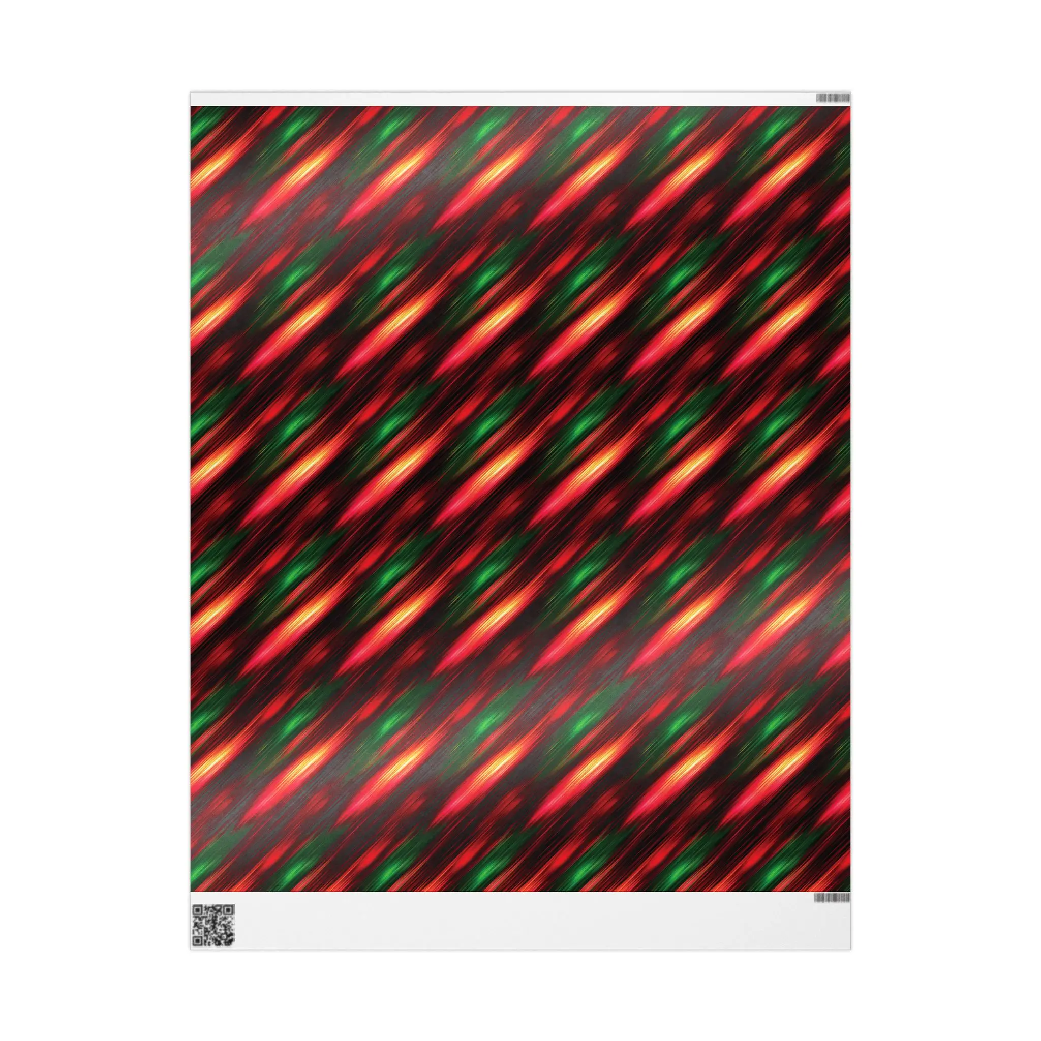 Wrapping Papers - Festive Red and Green Diagonal Streaks, Vibrant Holiday Theme, High-Energy Gift Wrap, Layered Texture Design, Christmas