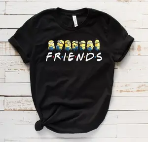 Minions Friends Despicable Me T-Shirt, Nostalgia 2D Print T-Shirt, Cartoon Network Shirt, Gifts for Cartoon Fans #Minions #CartoonNetwork #NostalgiaCore #ToonVerse #DespicableMe #GraphicTee #StreetwearUS