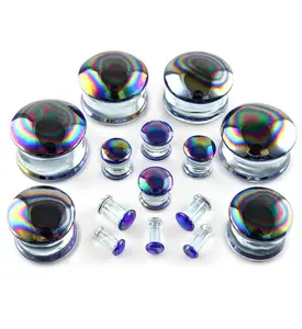 Oil Slick Glass Plugs (CLOSEOUT)