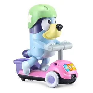 VTech Bluey Scooter Time Interactive Toy Lights Sounds Obstacle Avoidance Game