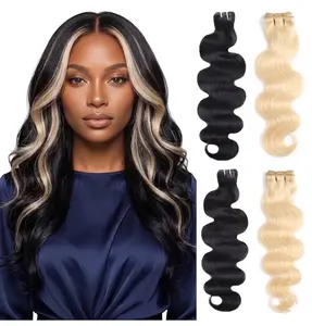 【Hot】JOPEAR 16A 1B/613 Highlight Human Hair Bundles 30 Inch Body Wave Bundles Human Hair 100% Unprocessed 613 Blonde Double Weft Weave Extensions Human Hair Bundles #Summer