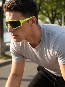 POAT Oversized Sports Sunglasses, Sports Eyewear, Photochromic Lens, EU & US Style, Ideal for Outdoor Cycling Running Hiking, 1 Piece Pack