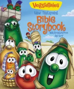 USED Book - VeggieTales New Testament Bible Storybook with Scripture from the NirV by Cindy Kenney (Paperback) - english