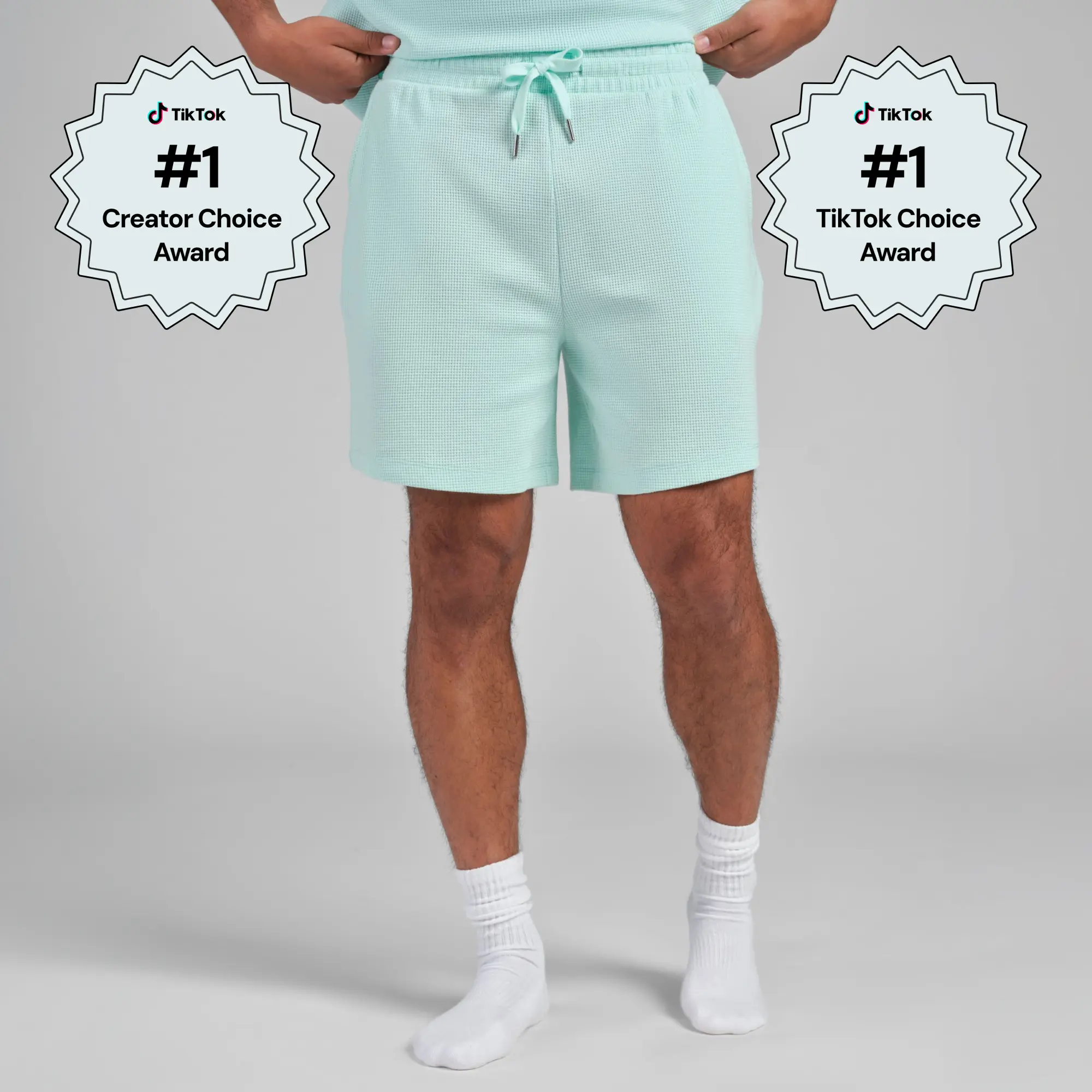 Comfrt | Waffle Lounge 7" Short | Soft Waffle Knit Lounge Shorts With Pockets