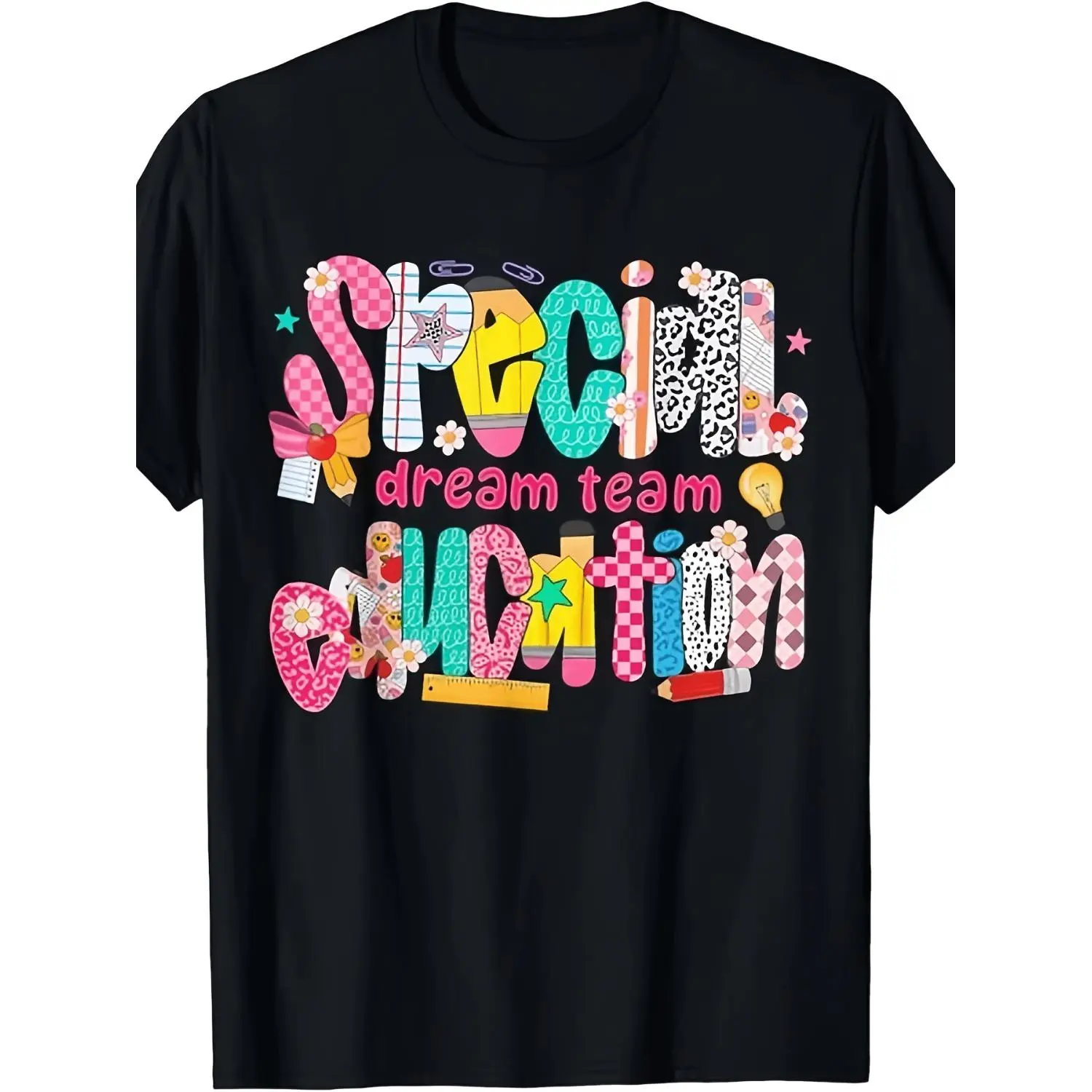 Special Education Dream Team Back To School SPED Teacher T-Shirt|   Men'S Casual Short Sleeve, Comfortable Fit, Playful Graphic Tee, Crew Neck, All-Season Wear