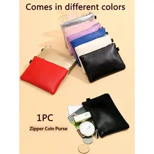 Mini Soft Leather Coin Purse - Versatile Wallet for Coins, Keys, Cards - Cute Portable Zipper Money Bag for Daily Commute, Shopping (Sports & Outdoor Accessories Essential),summervibes