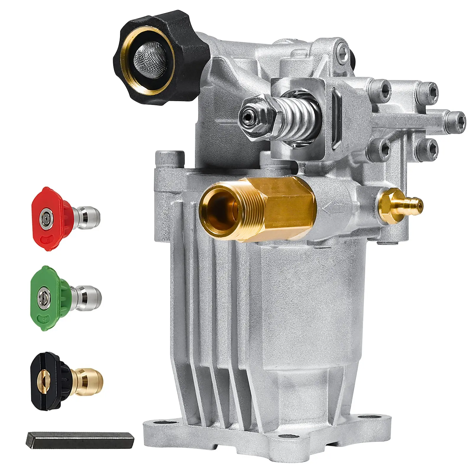 TOOLCY 3/4" Shaft Horizontal Pressure Washer Pump, 2600-3200 PSI @ 2.5 GPM - Power Washer Pump for Gas Washer - Compatible with Honda, Simpson, Ryobi and More