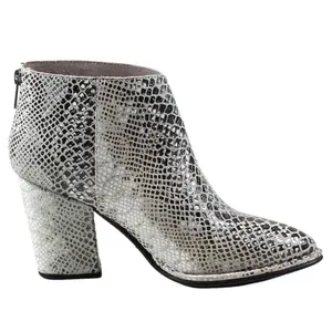 Diba True Womens Pay Phone Pointed Toe Zippered Casual Boots Ankle High Heel 3" & Up - Silver