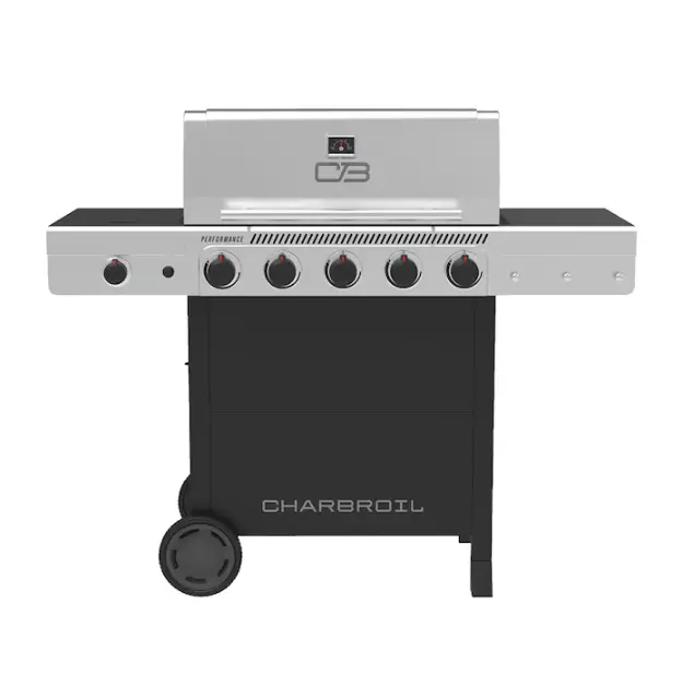 Charbroil Performance Series Black and Silver 5 -Burner Liquid Propane Gas Grill 1 -Side Burner